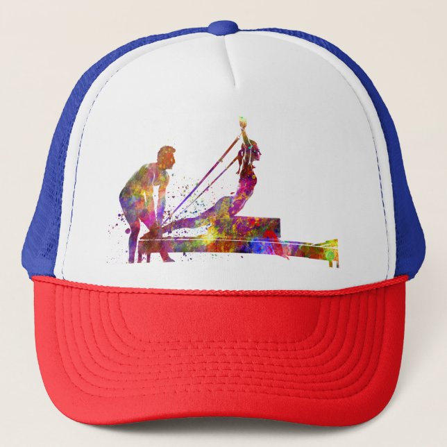 gymnastics exercise trucker hat (Front)