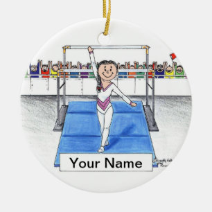 Gymnastics - Female Ceramic Tree Decoration