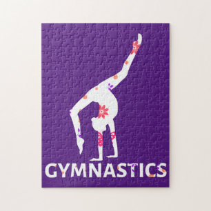 Gymnastics Flower Power Handstand Jigsaw Puzzle