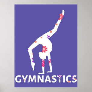 Gymnastics Flower Power Handstand  Poster