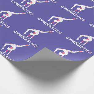 Gymnastics Flower Power Handstand Wrapping Paper