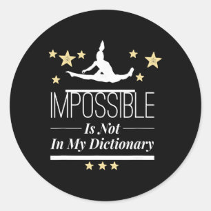 Gymnastics For Girls Clothes Gymnast Stuff Cheerle Classic Round Sticker