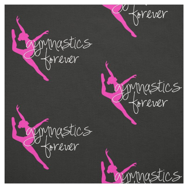 Gymnastics Forever with Hot Pink Gymnast Fabric (Swatch)