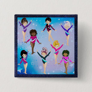 Gymnastics Friends: This Gymnast Looks Like Me 15 Cm Square Badge