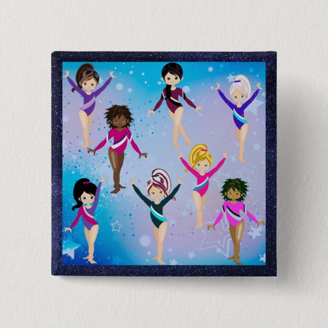 Gymnastics Friends: This Gymnast Looks Like Me  15 Cm Square Badge (Front)