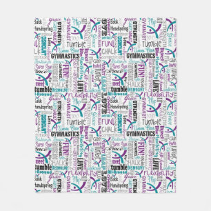 GYMNASTICS FULL  QUILT FLEECE BLANKET