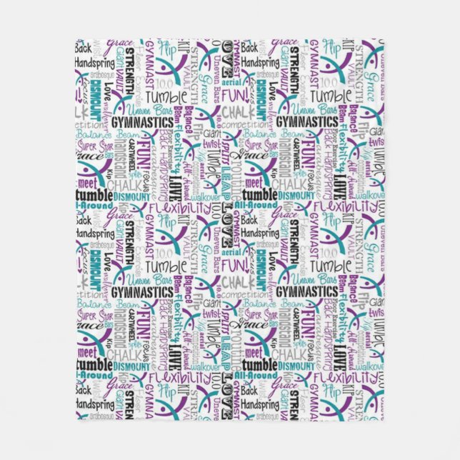 GYMNASTICS FULL  QUILT FLEECE BLANKET (Front)
