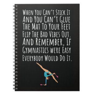 Gymnastics Gift Ideas Sport Girls Women Acrobatics Notebook