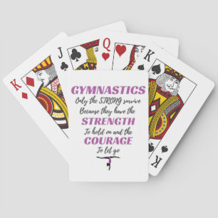 Gymnastics Gift The Strong Survive Gymnast Gift Playing Cards
