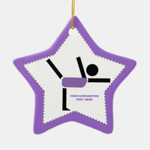 Gymnastics gifts, gymnastics performer custom ceramic ornament