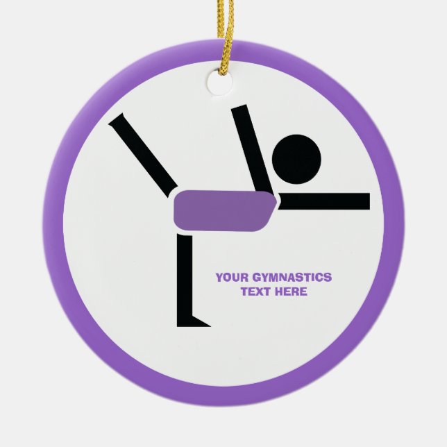 Gymnastics gifts, gymnastics performer custom ceramic ornament (Front)