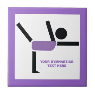 Gymnastics gifts, gymnastics performer custom ceramic tile