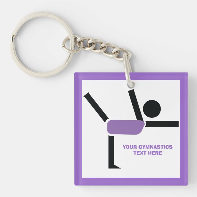 Gymnastics gifts, gymnastics performer custom key ring (Front)