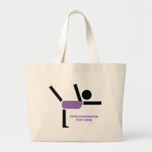 Gymnastics gifts, gymnastics performer custom large tote bag