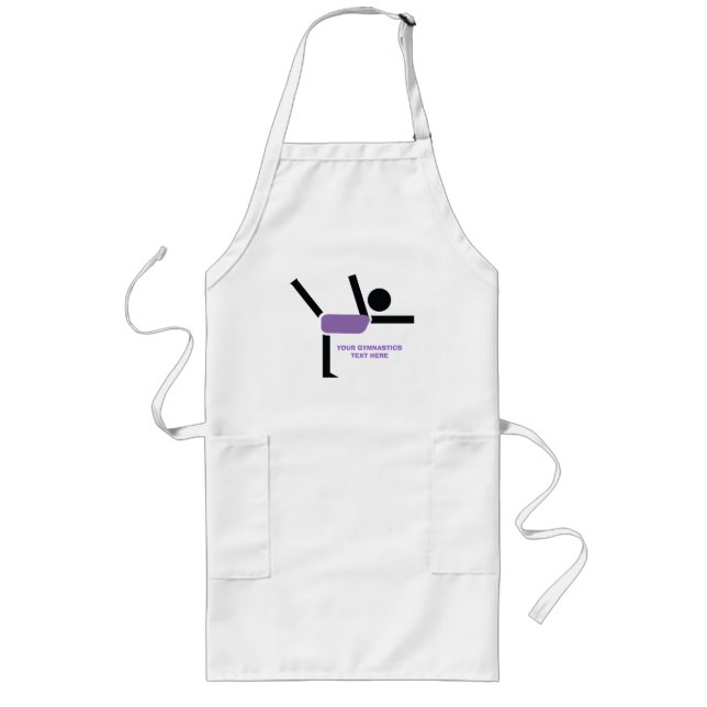 Gymnastics gifts, gymnastics performer custom long apron (Front)