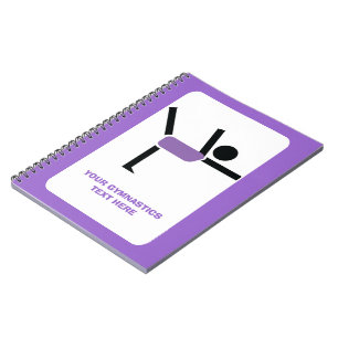 Gymnastics gifts, gymnastics performer custom notebook