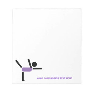 Gymnastics gifts, gymnastics performer custom notepad