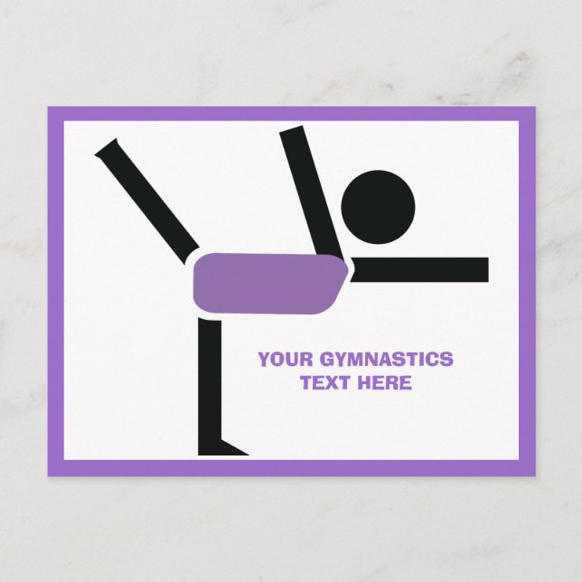 Gymnastics gifts, gymnastics performer postcard (Front)