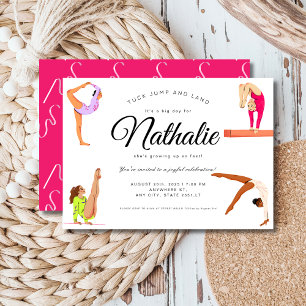 Gymnastics girl Birthday Party Invitation