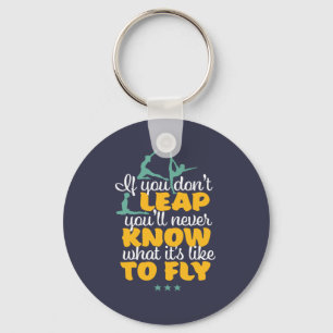 Gymnastics Girl Gymnast Motivational Sports Quote Key Ring