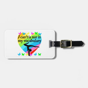 GYMNASTICS GIRL INSPIRATIONAL DESIGN LUGGAGE TAG