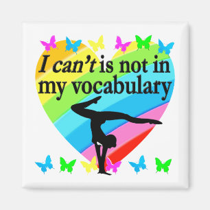 GYMNASTICS GIRL INSPIRATIONAL DESIGN MAGNET