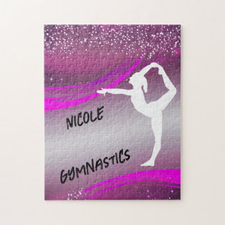 Gymnastics Girl Personalised Jigsaw Puzzle