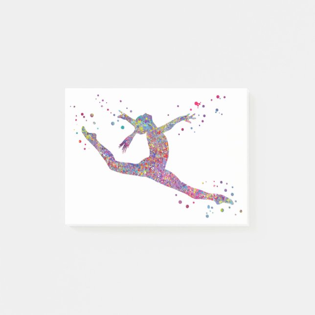 Gymnastics girl post-it notes (Front)
