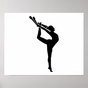 Gymnastics girl woman poster