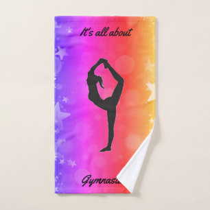 Gymnastics Girls 3-Piece Towel Set w / Her Name!