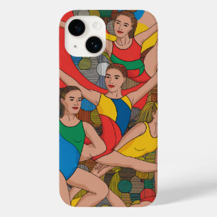 Gymnastics Girls Acro Dancers colourful pattern Case-Mate iPhone 14 Case