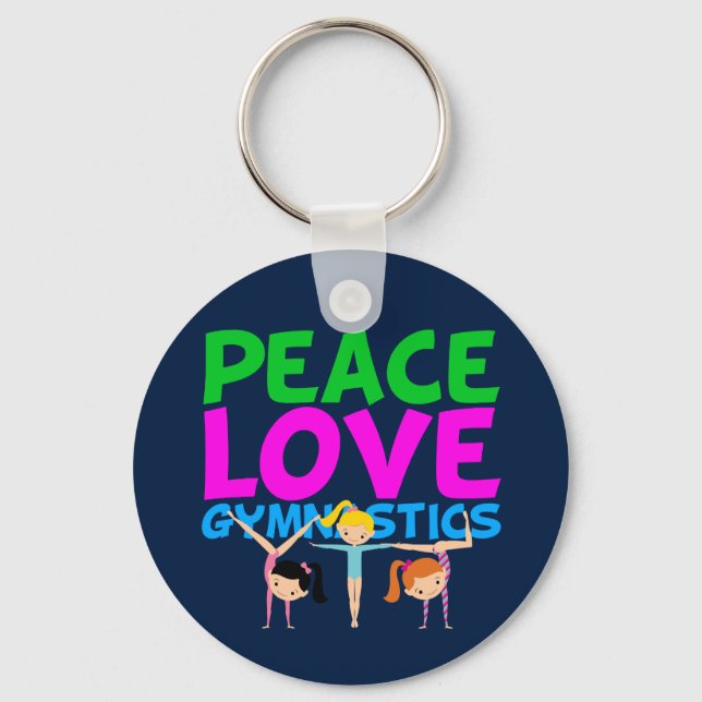 Gymnastics Girls Key Ring (Front)
