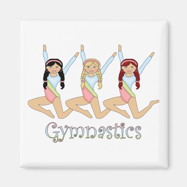 gymnastics girls magnet (Front)