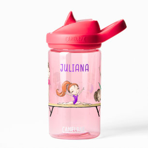 Gymnastics Girls Personalised Water Bottle