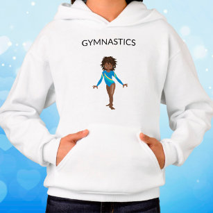 Gymnastics girl's pullover hoodie with gymnast