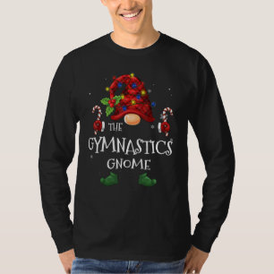 Gymnastics Gnome Buffalo Plaid Christmas Tree Ligh T-Shirt
