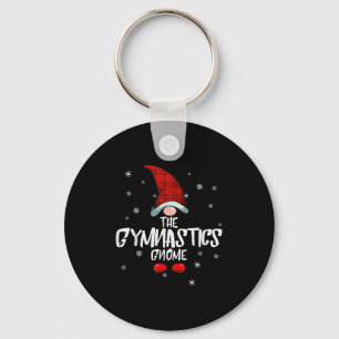 Gymnastics Gnome Family Christmas Pajama Gymnastic Key Ring