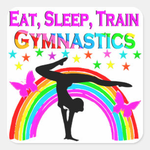 GYMNASTICS GOALS AND DREAMS SQUARE STICKER