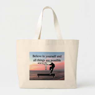 GYMNASTICS GOALS LARGE TOTE BAG