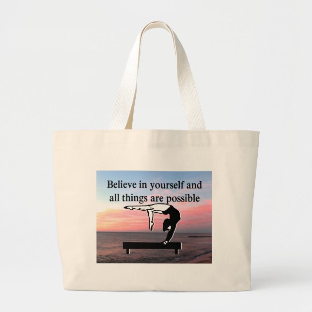 GYMNASTICS GOALS LARGE TOTE BAG (Front)