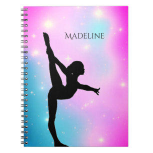 Gymnastics Gradient w/ Name of Gymnast Notebook