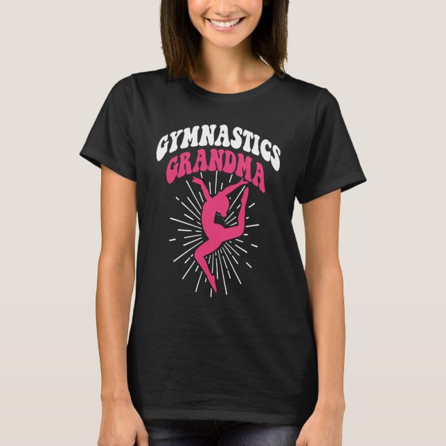 Gymnastics Grandma Women Gymnast Dance Retro Vinta T-Shirt (Front)