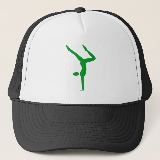 Gymnastics - Grass Green Trucker Hat (Front)