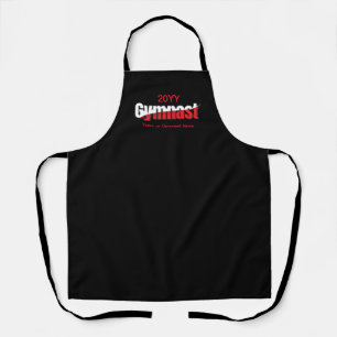 Gymnastics - Gymnast Abstract Word Art Swish Apron