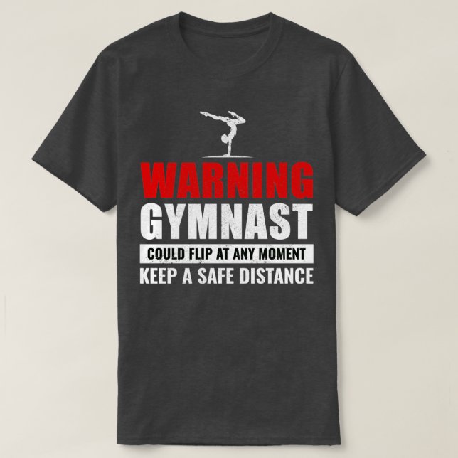 Gymnastics Gymnast Backflip Dance Sports Funny 5 T-Shirt (Design Front)