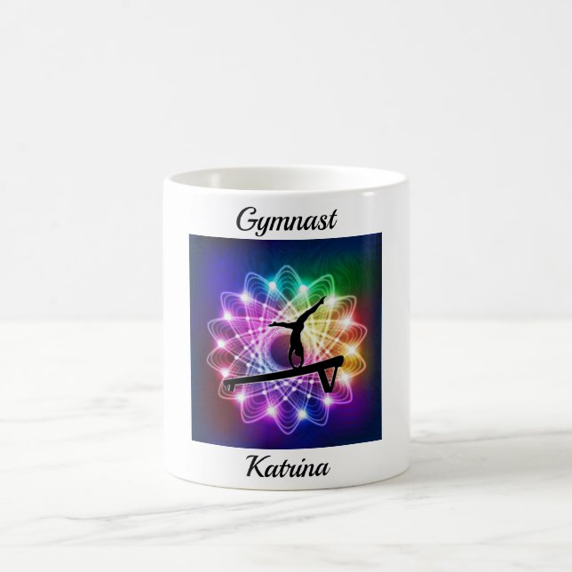 Gymnastics Gymnast Balance Beam Personalised Mug (Center)
