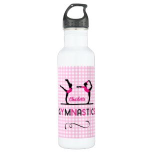 Gymnastics Gymnast Figures Cute Pink Personalised 710 Ml Water Bottle