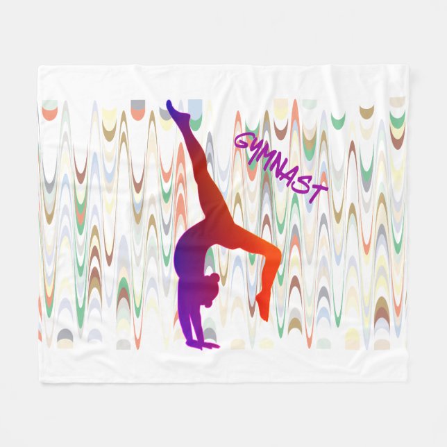 Gymnastics GYMNAST fleece blanket. (Front (Horizontal))