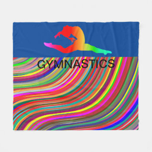 Gymnastics GYMNAST fleece blanket.