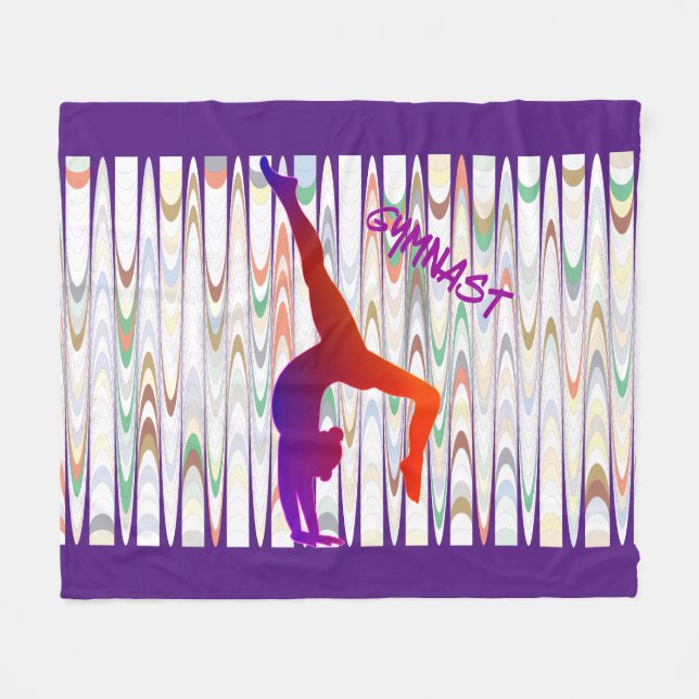 Gymnastics GYMNAST fleece blanket. Blanket (Front (Horizontal))